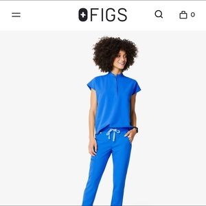 Royal Blue XXL figs scrub set